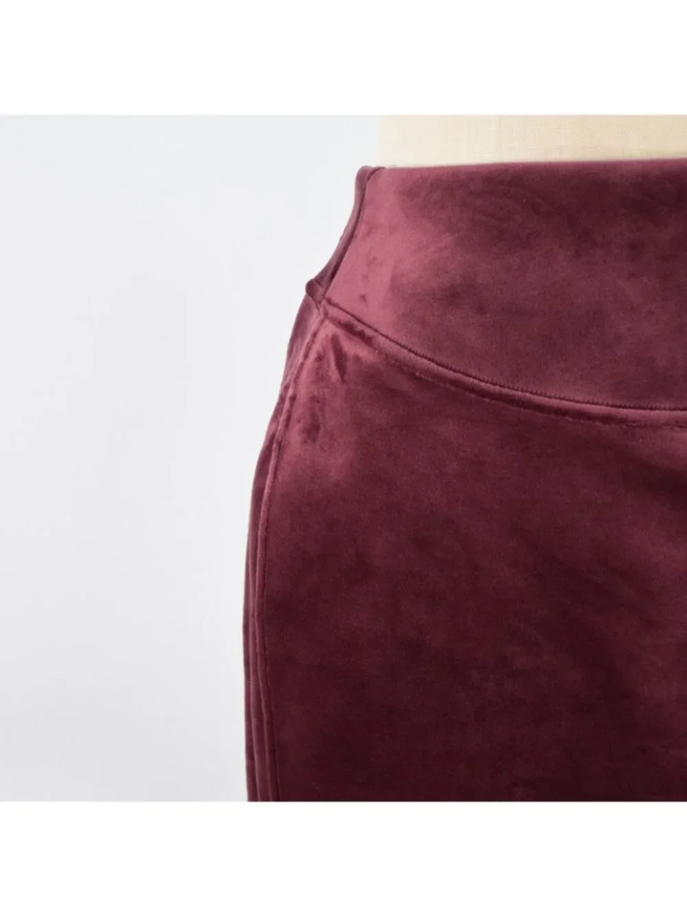 Lululemon Garnet Red Soft Velvet Scuba Knit Mini Skirt
